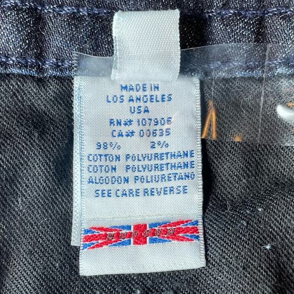 HUDSON DARK WASH CROPPED FLAP POCKET BLUE JEANS SIZE 28 - Picture 7 of 10